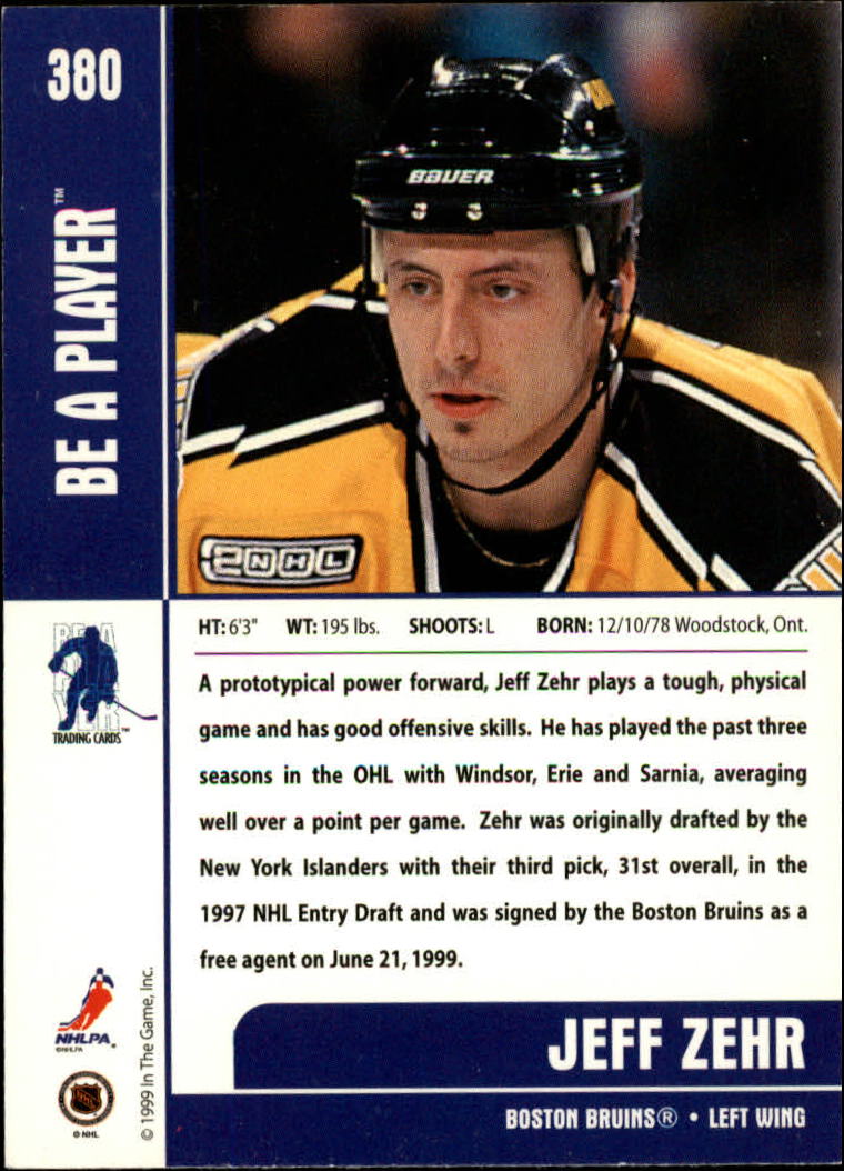 1999-00 In the Game Be A Player Memorabilia - #376 Denis Hamel (RC)