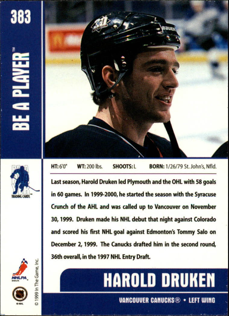 1999-00 In the Game Be A Player Memorabilia - #376 Denis Hamel (RC)