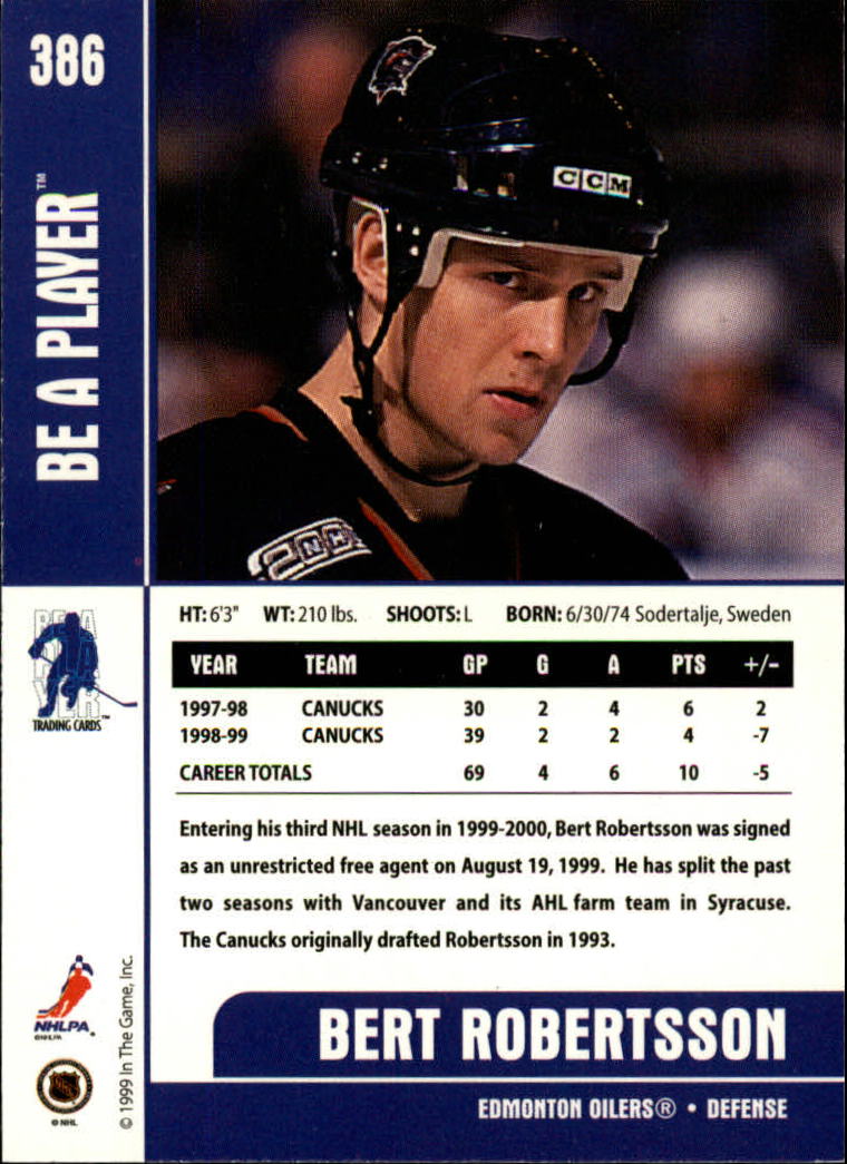 1999-00 In the Game Be A Player Memorabilia - #376 Denis Hamel (RC)