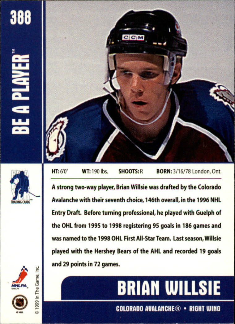 1999-00 In the Game Be A Player Memorabilia - #376 Denis Hamel (RC)