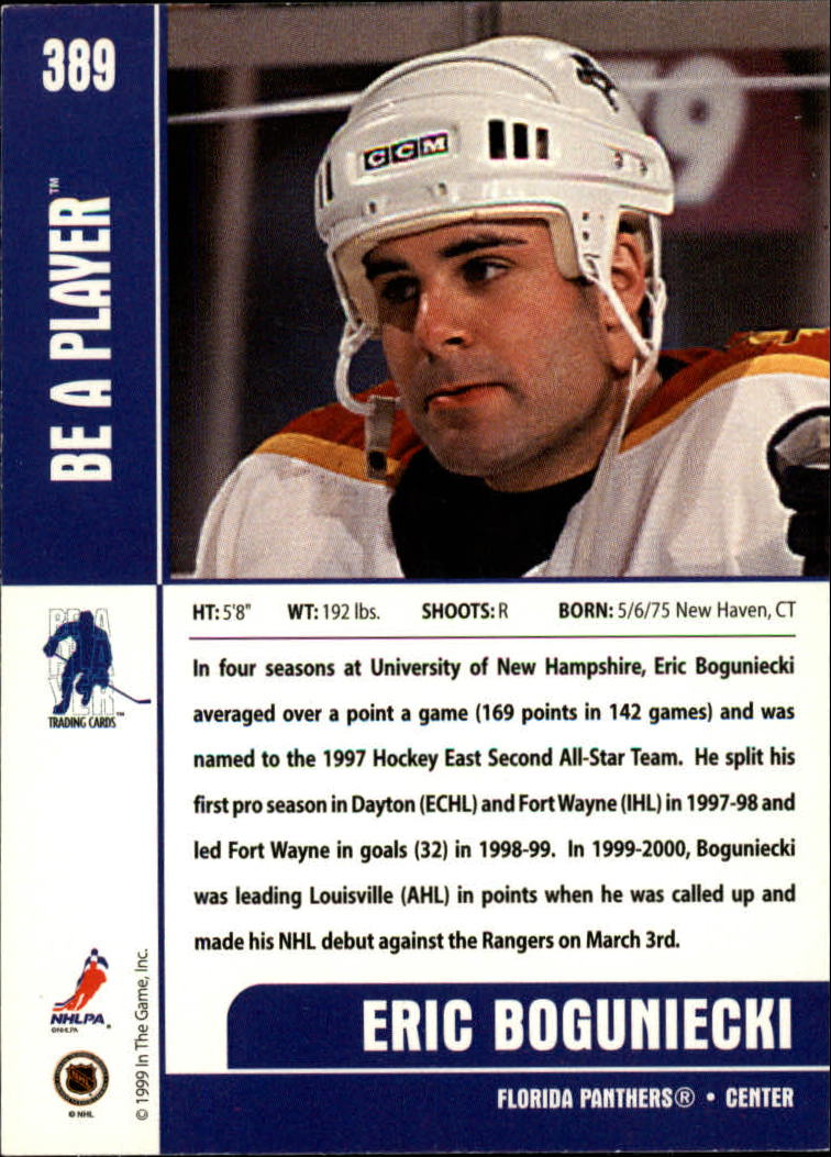 1999-00 In the Game Be A Player Memorabilia - #376 Denis Hamel (RC)