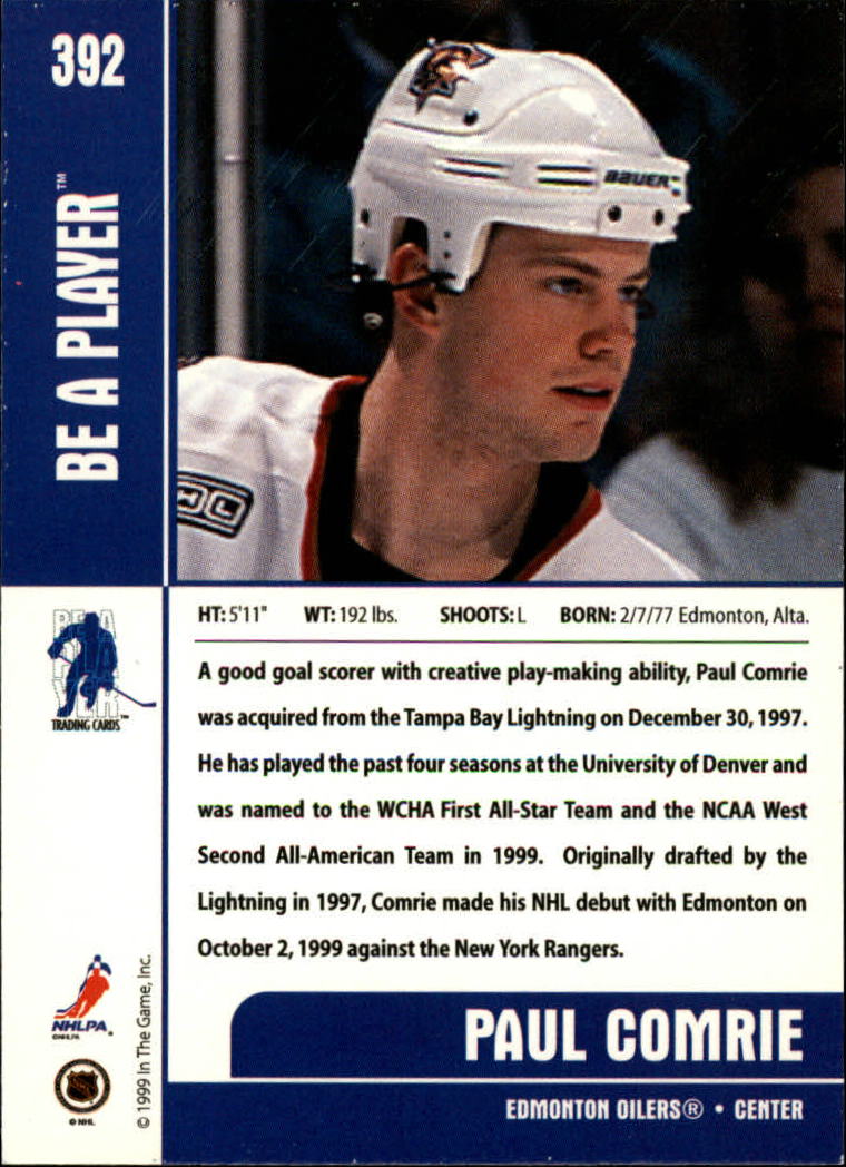 1999-00 In the Game Be A Player Memorabilia - #376 Denis Hamel (RC)