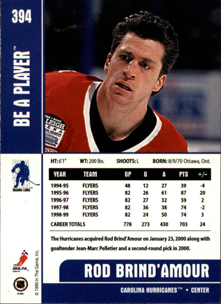 1999-00 In the Game Be A Player Memorabilia - #376 Denis Hamel (RC)