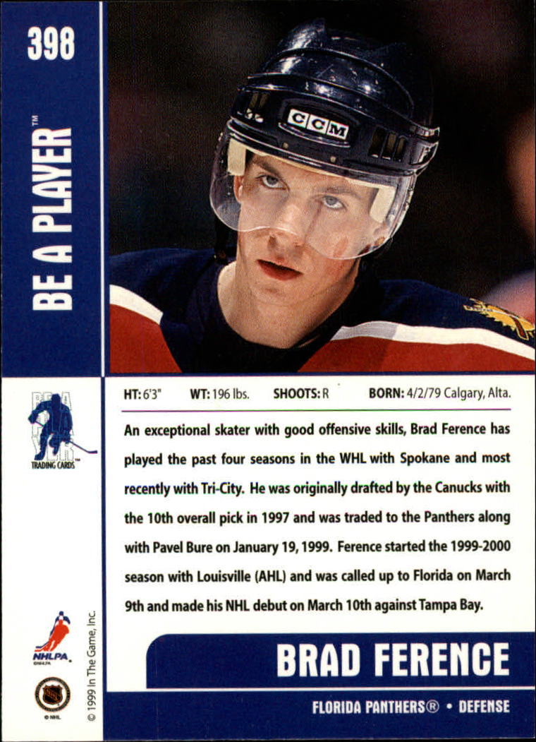 1999-00 In the Game Be A Player Memorabilia - #376 Denis Hamel (RC)