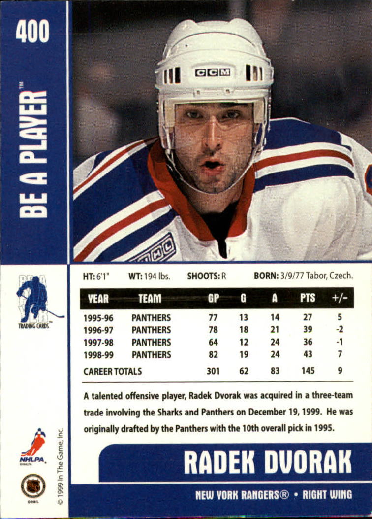 1999-00 In the Game Be A Player Memorabilia - #376 Denis Hamel (RC)