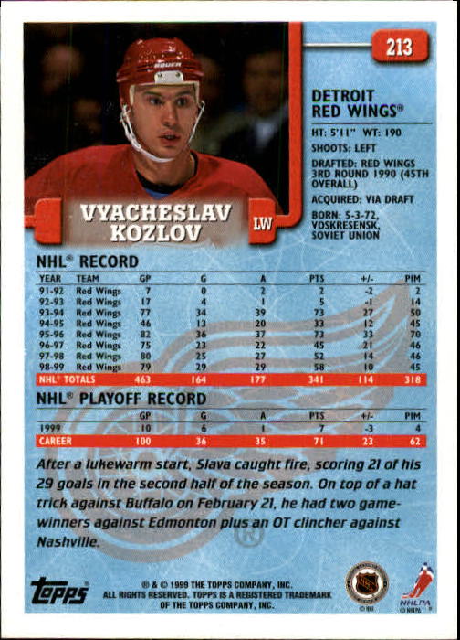 B0323- 1999-00 O-Pee-Chee Hockey Card #s 201-286 -You Pick- 15+ FREE US SHIP