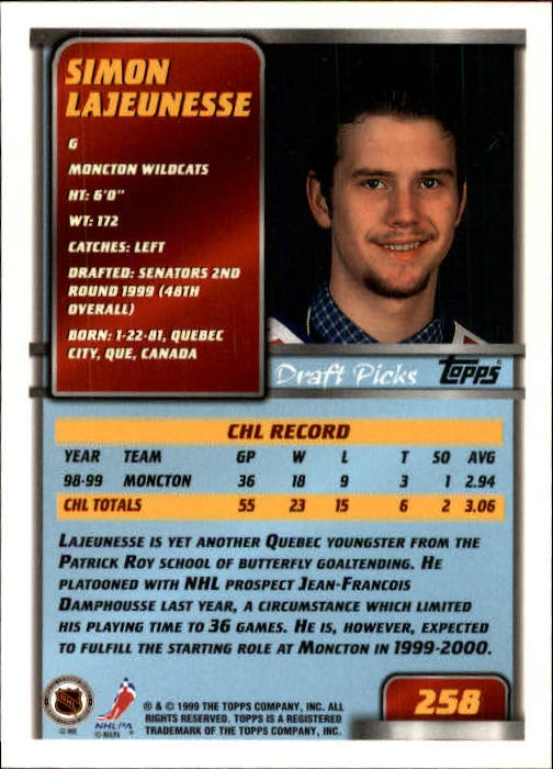 B0323- 1999-00 O-Pee-Chee Hockey Card #s 201-286 -You Pick- 15+ FREE US SHIP