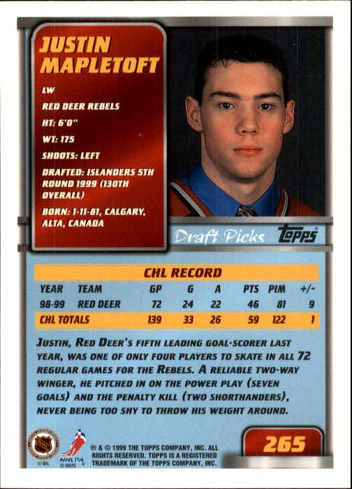 B0323- 1999-00 O-Pee-Chee Hockey Card #s 201-286 -You Pick- 15+ FREE US SHIP