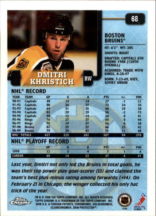 A2320- 1999-00 Topps Hockey Card #s 1-250 +Rookies -You Pick- 15+ FREE US SHIP - Bild 123 von 487