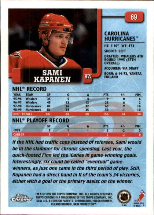 A2320- 1999-00 Topps Hockey Card #s 1-250 +Rookies -You Pick- 15+ FREE US SHIP - Bild 125 von 487