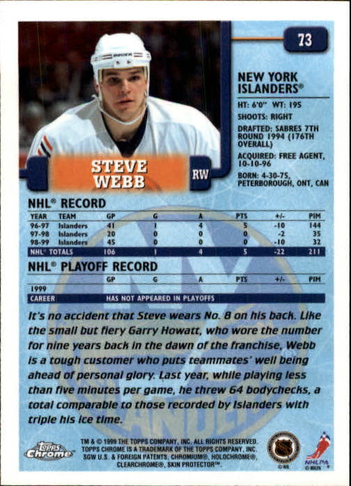 A2320- 1999-00 Topps Hockey Card #s 1-250 +Rookies -You Pick- 15+ FREE US SHIP - Bild 133 von 487