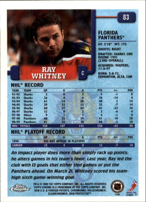 A2320- 1999-00 Topps Hockey Card #s 1-250 +Rookies -You Pick- 15+ FREE US SHIP - Bild 153 von 487