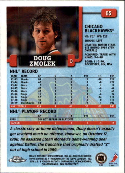 A2320- 1999-00 Topps Hockey Card #s 1-250 +Rookies -You Pick- 15+ FREE US SHIP - Bild 157 von 487