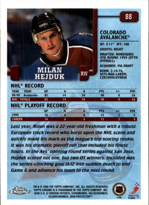 A2320- 1999-00 Topps Hockey Card #s 1-250 +Rookies -You Pick- 15+ FREE US SHIP - Bild 163 von 487