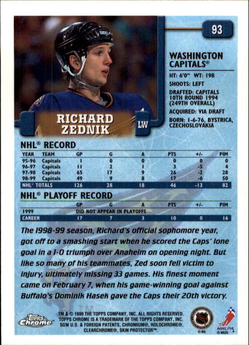 A2320- 1999-00 Topps Hockey Card #s 1-250 +Rookies -You Pick- 15+ FREE US SHIP - Bild 173 von 487