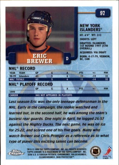 A2320- 1999-00 Topps Hockey Card #s 1-250 +Rookies -You Pick- 15+ FREE US SHIP - Bild 181 von 487