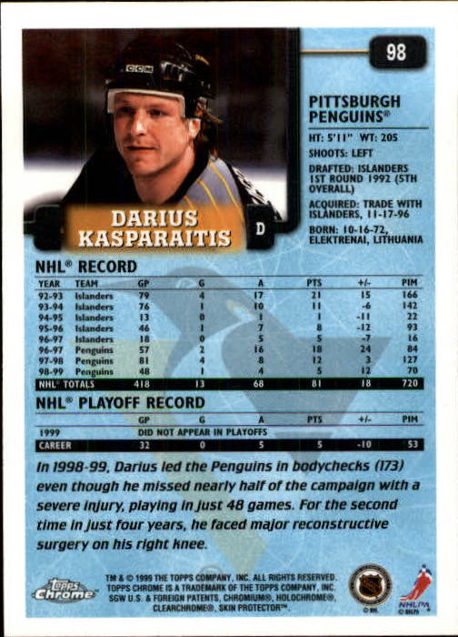 A2320- 1999-00 Topps Hockey Card #s 1-250 +Rookies -You Pick- 15+ FREE US SHIP - Bild 183 von 487