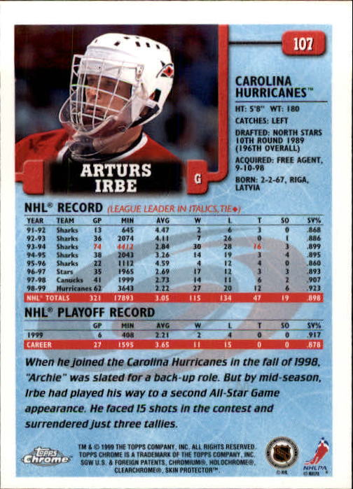 A2320- 1999-00 Topps Hockey Card #s 1-250 +Rookies -You Pick- 15+ FREE US SHIP - Bild 201 von 487
