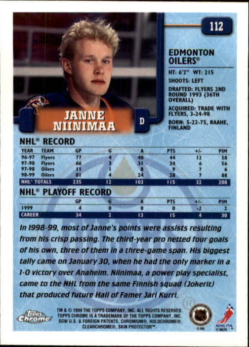 A2320- 1999-00 Topps Hockey Card #s 1-250 +Rookies -You Pick- 15+ FREE US SHIP - Bild 211 von 487