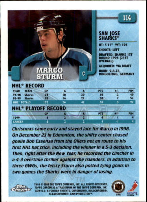 A2320- 1999-00 Topps Hockey Card #s 1-250 +Rookies -You Pick- 15+ FREE US SHIP - Bild 215 von 487