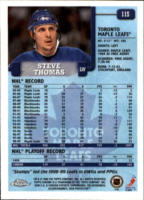 A2320- 1999-00 Topps Hockey Card #s 1-250 +Rookies -You Pick- 15+ FREE US SHIP - Bild 217 von 487