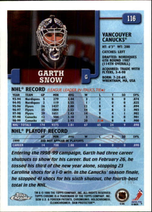 A2320- 1999-00 Topps Hockey Card #s 1-250 +Rookies -You Pick- 15+ FREE US SHIP - Bild 219 von 487
