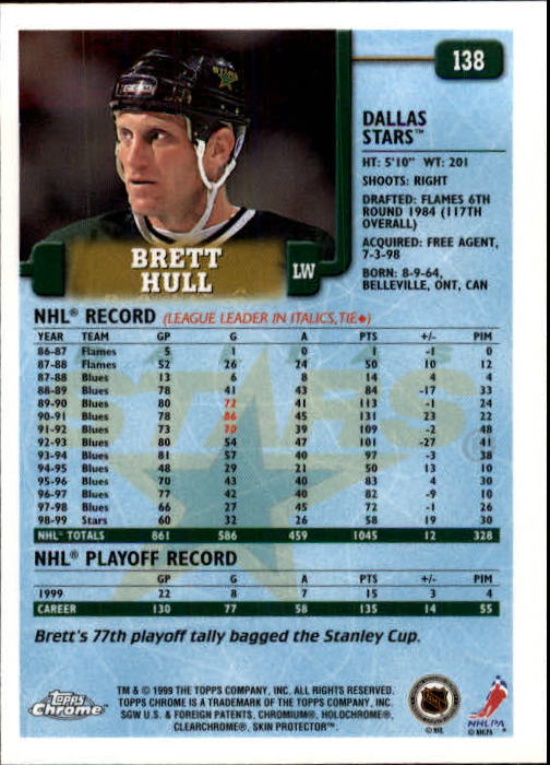 A2320- 1999-00 Topps Hockey Card #s 1-250 +Rookies -You Pick- 15+ FREE US SHIP - Bild 263 von 487