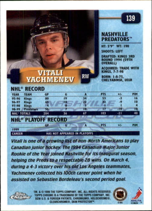 A2320- 1999-00 Topps Hockey Card #s 1-250 +Rookies -You Pick- 15+ FREE US SHIP - Bild 265 von 487