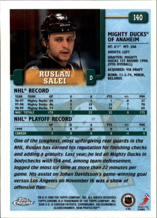 A2320- 1999-00 Topps Hockey Card #s 1-250 +Rookies -You Pick- 15+ FREE US SHIP - Bild 267 von 487