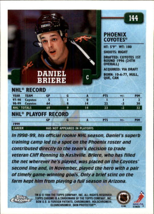 A2320- 1999-00 Topps Hockey Card #s 1-250 +Rookies -You Pick- 15+ FREE US SHIP - Bild 275 von 487
