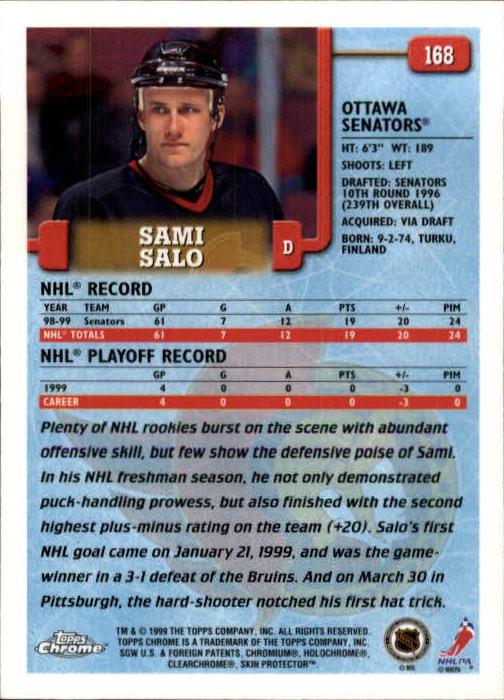 A2320- 1999-00 Topps Hockey Card #s 1-250 +Rookies -You Pick- 15+ FREE US SHIP - Bild 323 von 487
