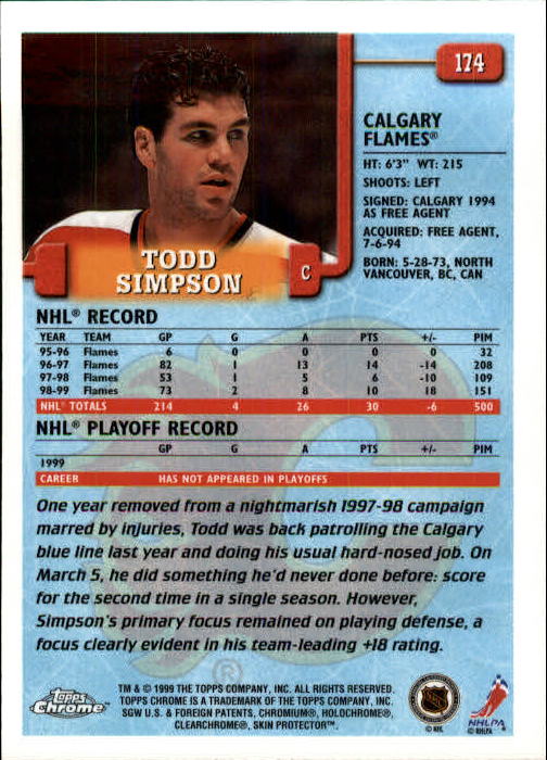 A2320- 1999-00 Topps Hockey Card #s 1-250 +Rookies -You Pick- 15+ FREE US SHIP - Bild 335 von 487