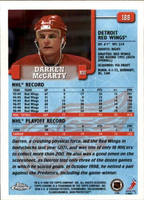 A2320- 1999-00 Topps Hockey Card #s 1-250 +Rookies -You Pick- 15+ FREE US SHIP - Bild 363 von 487