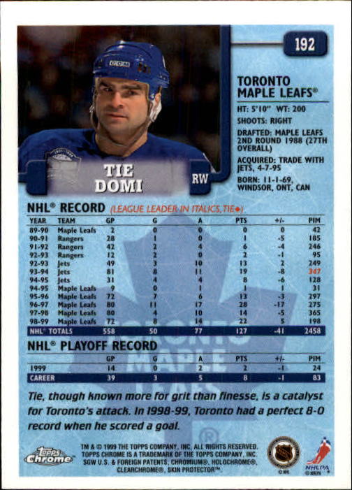A2320- 1999-00 Topps Hockey Card #s 1-250 +Rookies -You Pick- 15+ FREE US SHIP - Bild 371 von 487
