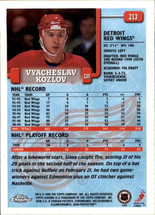 A2320- 1999-00 Topps Hockey Card #s 1-250 +Rookies -You Pick- 15+ FREE US SHIP - Bild 413 von 487