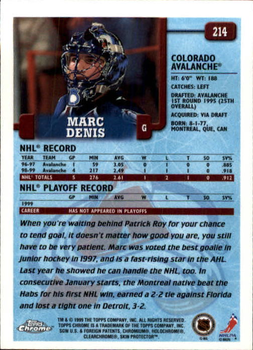 A2320- 1999-00 Topps Hockey Card #s 1-250 +Rookies -You Pick- 15+ FREE US SHIP - Bild 415 von 487