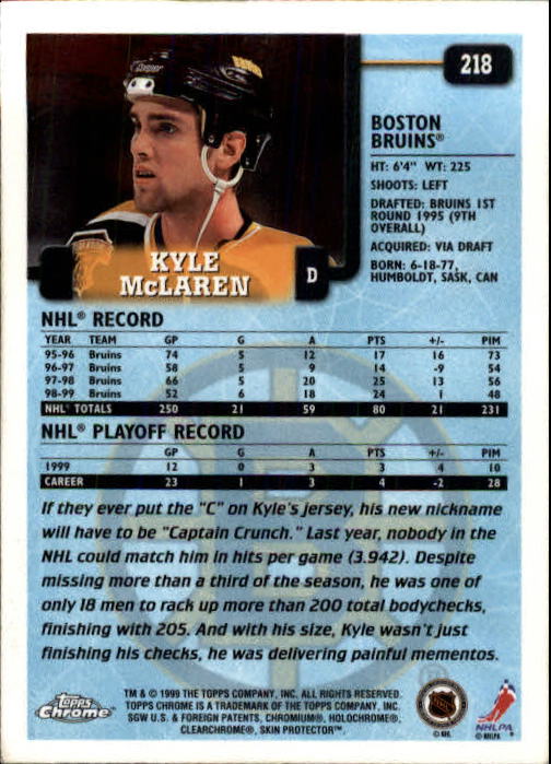 A2320- 1999-00 Topps Hockey Card #s 1-250 +Rookies -You Pick- 15+ FREE US SHIP - Bild 423 von 487