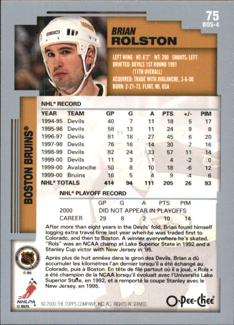 B0136- 2000-01 O-Pee-Chee Hockey Card #s 1-330 -You Pick- 15+ FREE US SHIP