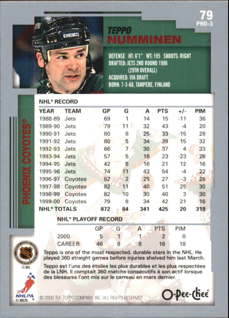 B0136- 2000-01 O-Pee-Chee Hockey Card #s 1-330 -You Pick- 15+ FREE US SHIP