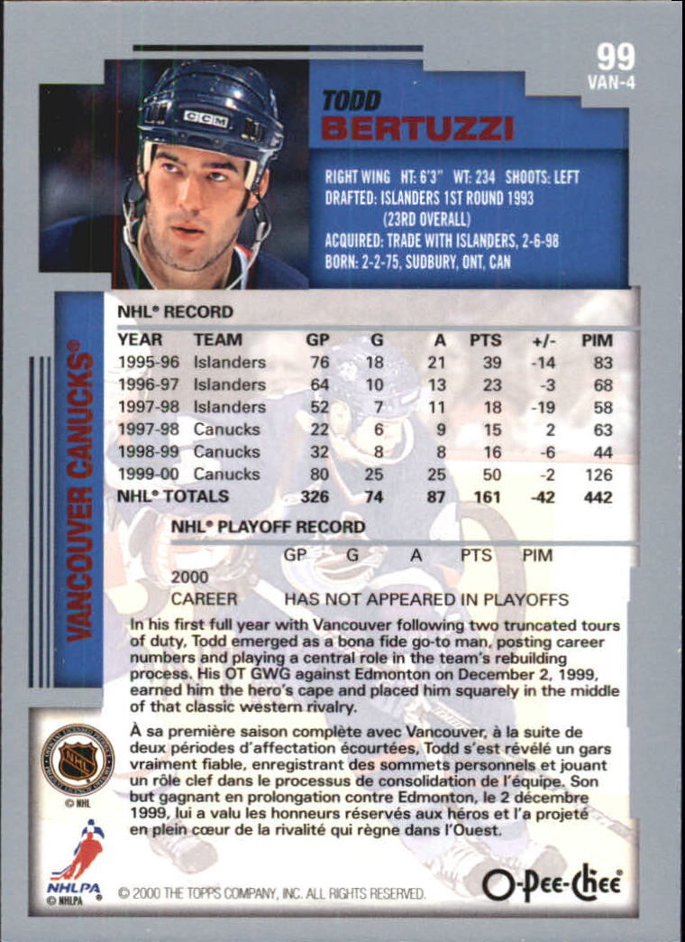 B0136- 2000-01 O-Pee-Chee Hockey Card #s 1-330 -You Pick- 15+ FREE US SHIP