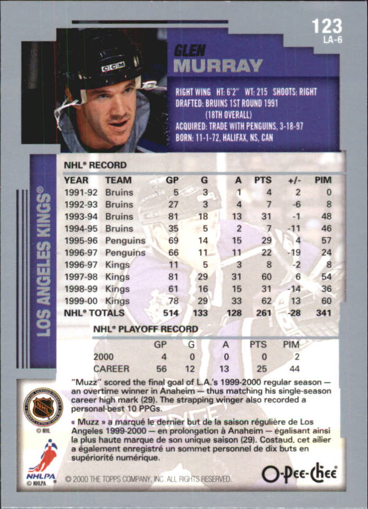 B0136- 2000-01 O-Pee-Chee Hockey Card #s 1-330 -You Pick- 15+ FREE US SHIP