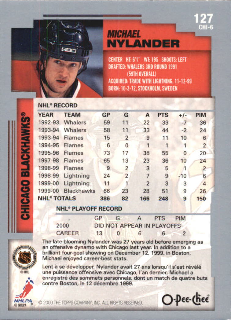 B0136- 2000-01 O-Pee-Chee Hockey Card #s 1-330 -You Pick- 15+ FREE US SHIP