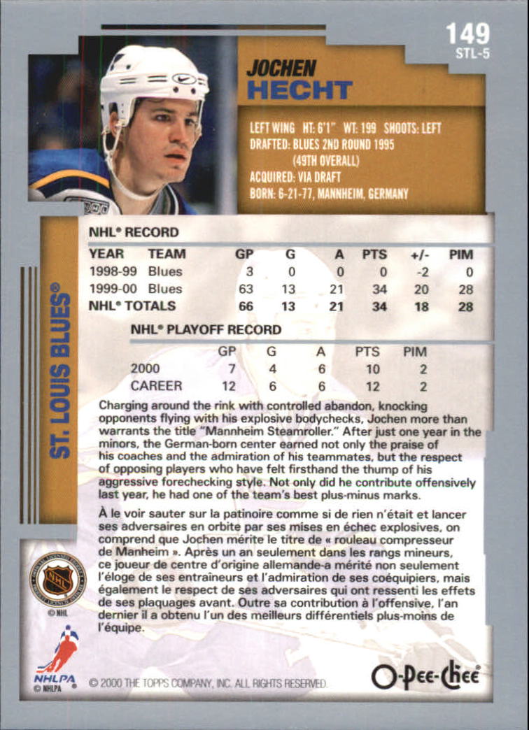 B0136- 2000-01 O-Pee-Chee Hockey Card #s 1-330 -You Pick- 15+ FREE US SHIP