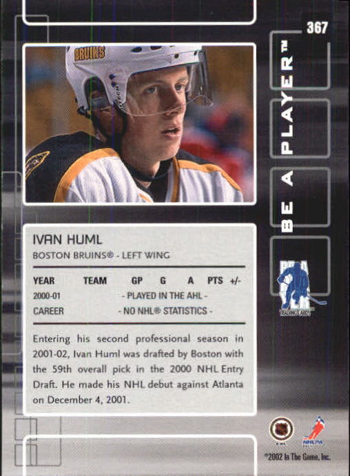 2001-02 In the Game Be A Player Memorabilia - #383 Nick Schultz (RC)