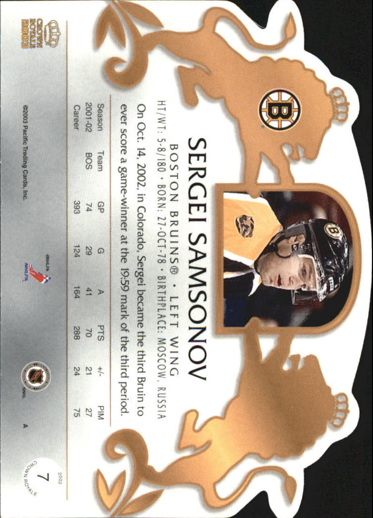 2002-03 Pacific Crown Royale - #76 Johan Hedberg