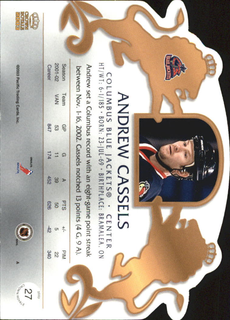 2002-03 Pacific Crown Royale - #76 Johan Hedberg