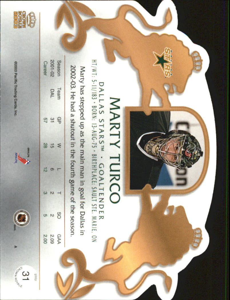 2002-03 Pacific Crown Royale - #76 Johan Hedberg