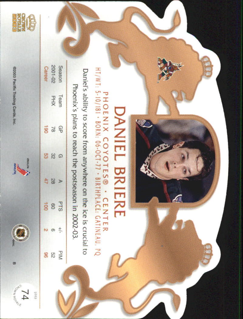 2002-03 Pacific Crown Royale - #76 Johan Hedberg