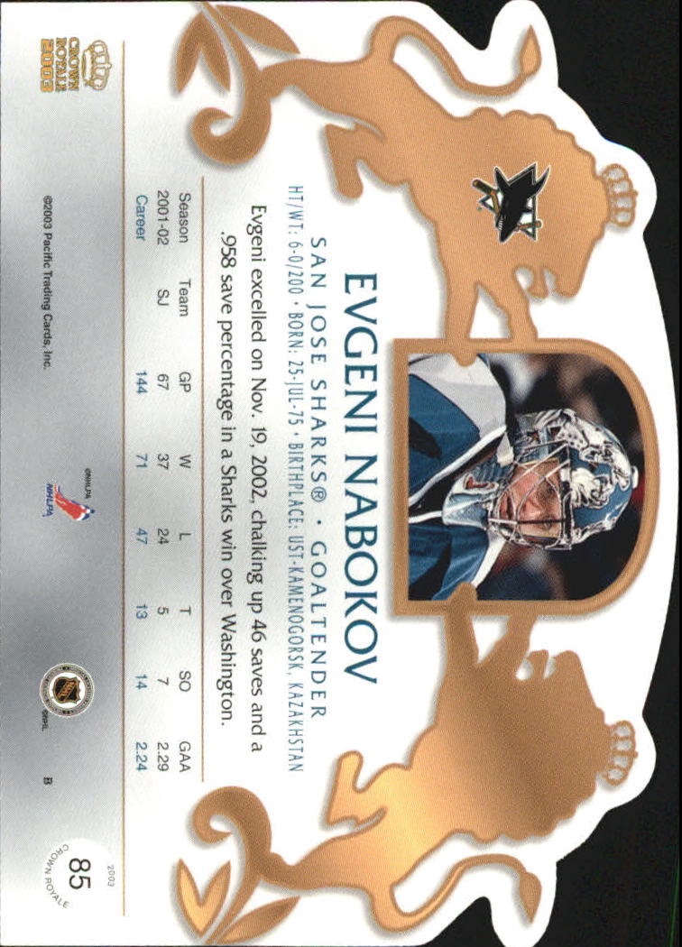 2002-03 Pacific Crown Royale - #76 Johan Hedberg