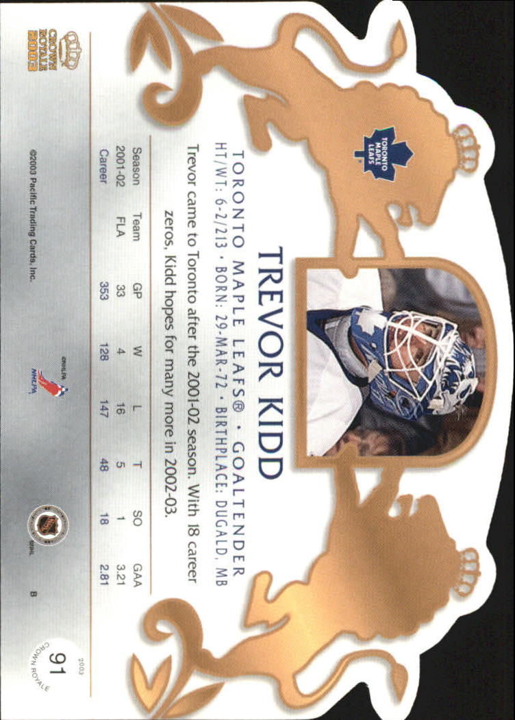 2002-03 Pacific Crown Royale - #76 Johan Hedberg